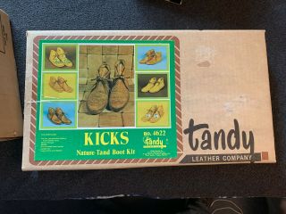 Vintage TANDY KICKS Leather Mocassin Boot Making Shoe Kit 2
