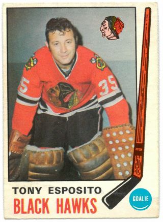 1969 - 70 Opc O - Pee - Chee 138 Tony Esposito Rookie Rc Vgex