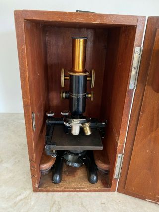 Antique Bausch & Lomb Brass Optical Monocular Microscope (1927)
