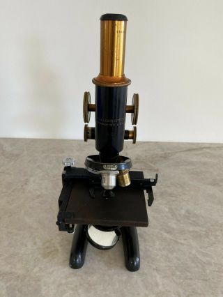 Antique Bausch & Lomb Brass Optical Monocular Microscope (1927) 2