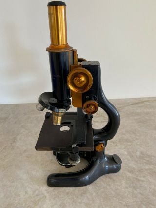 Antique Bausch & Lomb Brass Optical Monocular Microscope (1927) 3