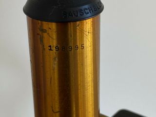 Antique Bausch & Lomb Brass Optical Monocular Microscope (1927) 5