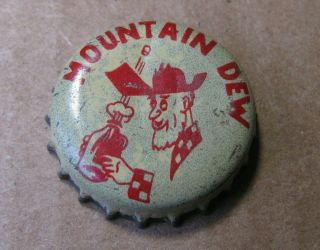Mountain Dew Soda Cork Bottle Cap Large Man Version Vintage Cork Crown Cap