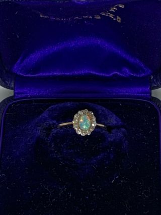 Antique 14k Opal,  Diamonds Child 