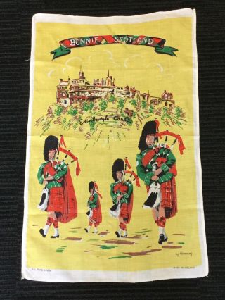 Vintage Retro Tea Towel Bonnie Scotland
