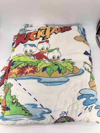 Vintage 1986 Disney Duck Tales Huey Dewey Louie Scrooge Twin Bed Comforter