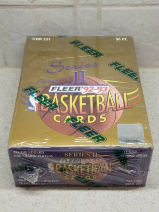 1992 - 93 Fleer Nba Basketball Cards Series 2 Factory Box