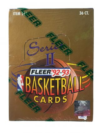 1992 - 93 Fleer Series 2 Basketball Box - Factory - 36 Wax Pack - Shaq Rc?