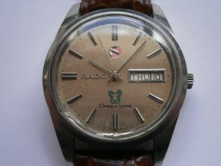 Vintage gents wristwatch RADO GREEN HORSE automatic watch spares repair 2