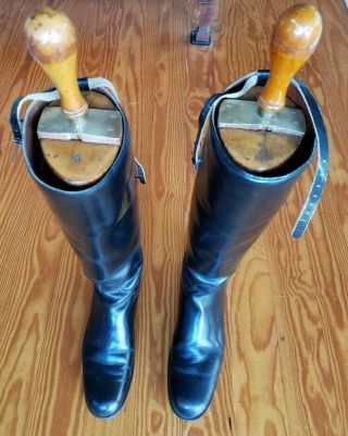 Antique Peal & Co.  Wooden Boot Trees & Vintage Riding Boots - Otto H.  Kahn,  Esq.