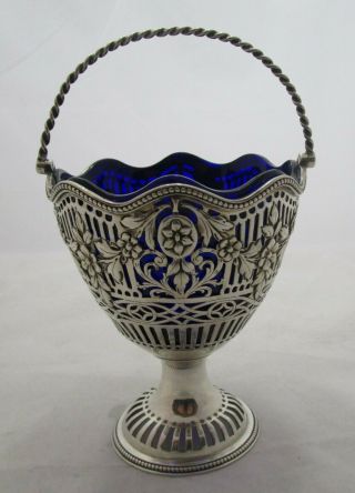 Antique Georgian Sterling Silver Pierced Basket,  1776,  147 Grams