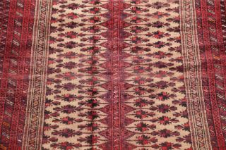 Vintage Geometric Tribal Balouch Afghan Area Rug Hand - knotted Foyer Carpet 4 ' x5 ' 4