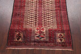 Vintage Geometric Tribal Balouch Afghan Area Rug Hand - knotted Foyer Carpet 4 ' x5 ' 5