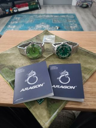 2 Aragon Automatic Diving Watches Divemaster Nh36a 50mm