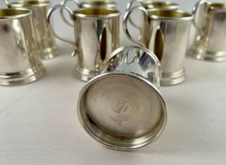 LUNT Sterling Silver.  925 Small Mug Tankard SET Box,  Port Liqueur Shot 5