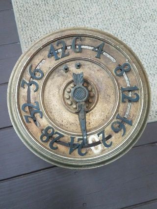 Antique Cast Iron Elevator Floor Indicator From Woolworth Building York City