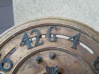 Antique cast iron elevator floor indicator from Woolworth Building York City 2