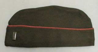 Ww2 Vintage Us Army 1st Lt Artillery Officer Overseas Cap Chocolate Garrison Hat