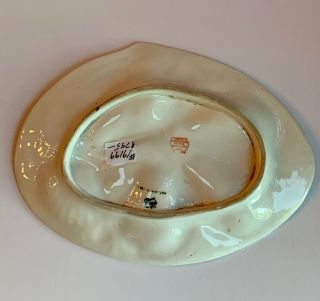 Antique Union Porcelain Oyster Plate White Gold 19th Century 3