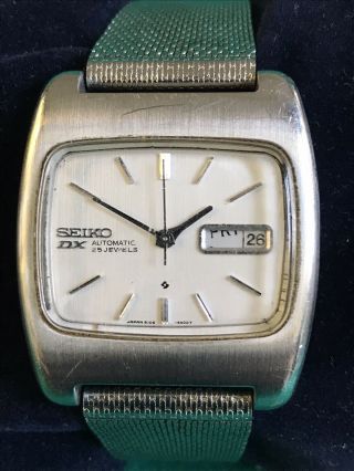 Vintage 40mm Seiko " Dx " Stainless Steel Automatic Wristwatch 6106 - 5419,  Running