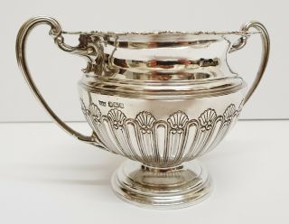 Stunning Large Antique Solid Silver Sugar Bowl C1924 Mappin & Webb Heavy 283g