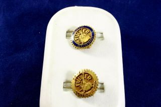Two Vintage Fuller Transmission Co.  Service Award Pins 1/4 10k Gold Filled