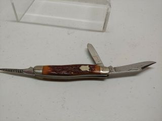Vintage Camillus York Usa Rare Model 64 3 Blade Pocket Knife