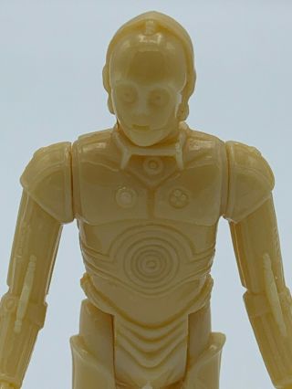 Vintage Kenner Star Wars Custom Prototype C - 3po Figure,  Nr,  Milky Yellow C - 3p0