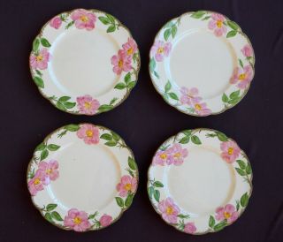 4 Franciscan Vintage Desert Rose Pattern Dinner Plates 10½ " Usa Gladding Mcean
