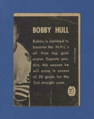 1967 - 68 Topps BOBBY ORR Calder Trophy 118 VG Boston Bruins HOF 2