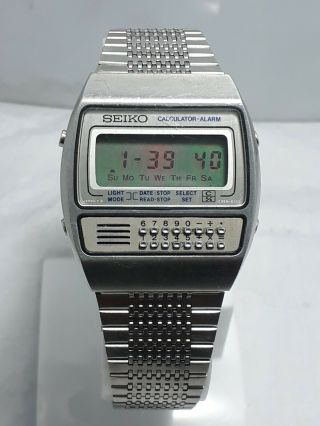 Vintage Seiko C359 - 5000 Calculator Alarm Digital Men 