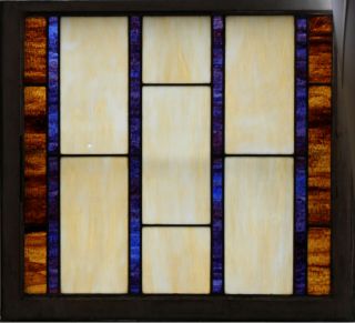 Large Antique Stained Glass Window 31.  25 " X 34.  3 " - Circa 1910 - 1 Of 2