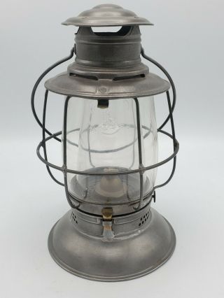 Antique Kerosene Bellbottom Buckeye No 3 Railroad Lantern Double Globe Rr.