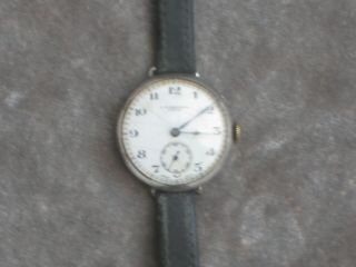 Vintage hallmarked silver J.  W.  Benson London wrist watch for spares 2