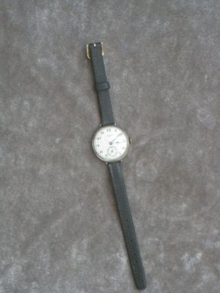 Vintage hallmarked silver J.  W.  Benson London wrist watch for spares 3