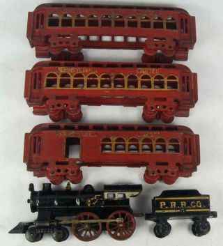 Dent Antique Cast Iron Train 5 Piece Set 1910