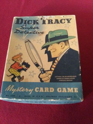 Vintage 1941 Dick Tracy Detective Mysrery Card Game No.  3083 Whitman