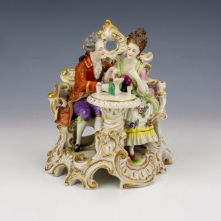 Antique Ludwigsburg Dresden Porcelain - Courting Couple Figurine - Lovely