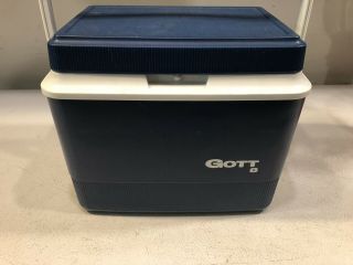 Vintage Insulated Cooler Lunch Box Gott Model 1908 8 Qts.  14x11x10 " - Made In Usa