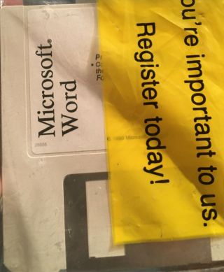 Vtg Rare Microsoft Word For Dos Systems - 3.  5 " Install Disk Set.  No Box
