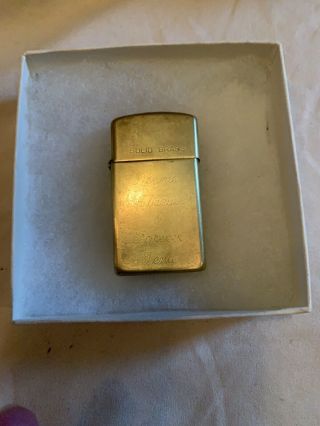 Vintage Zippo Solid Brass Slim 1932 - 1987 Insert \\ \\ Lighter