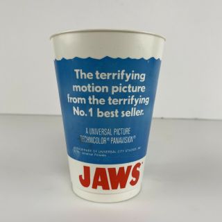 VINTAGE 1975 JAWS MOVIE PROMOTIONAL SLURPEE CUP / TUMBLER SPIELBERG 2