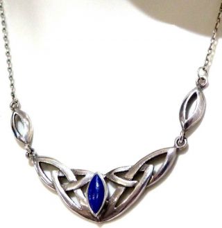 Vintage Art Nouveau Style 925 Sterling Silver Celtic Necklace Scrap Silver Wear
