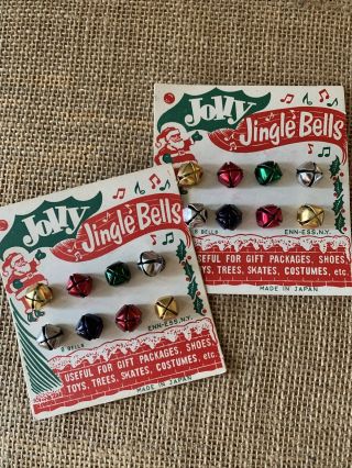 Vintage Christmas Santa Jolly Jingle Bells Made In Japan 16 Bells