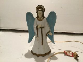 Vintage Illuminated Angel Christmas Tree Topper By Gem