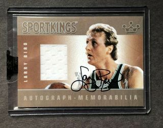 2007 Sport Kings Larry Bird Auto Autograph Signed Game Jersey Patch Hof