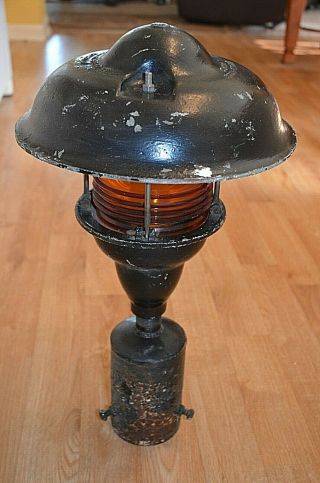 Antique Crouse Hinds Light Pole Mount Flashlight Condulet Explosion Proof Lens