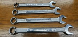 Vintage Craftsman =v= Series 12pt Metric Combination Wrenches 14,  15,  17,  19mm Htf