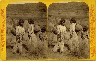 Powell Survey Hillers Indians Of The Colorado Valley Stereoview No.  21 By Hillers