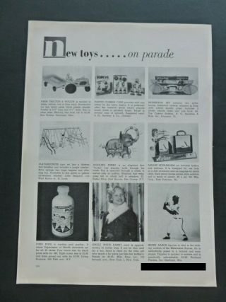Rare Vtg 1958 Dealer “new Toys” Ad – Hartland Henry Hank Aaron Figure 1950’s